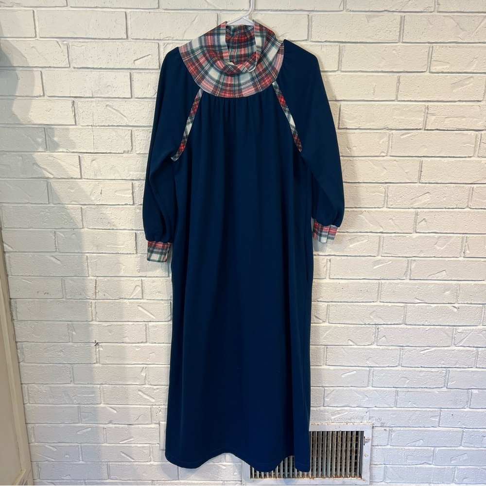 Vintage 80s 90s Leisure Life Navy Nightgown MuMu Women’s M